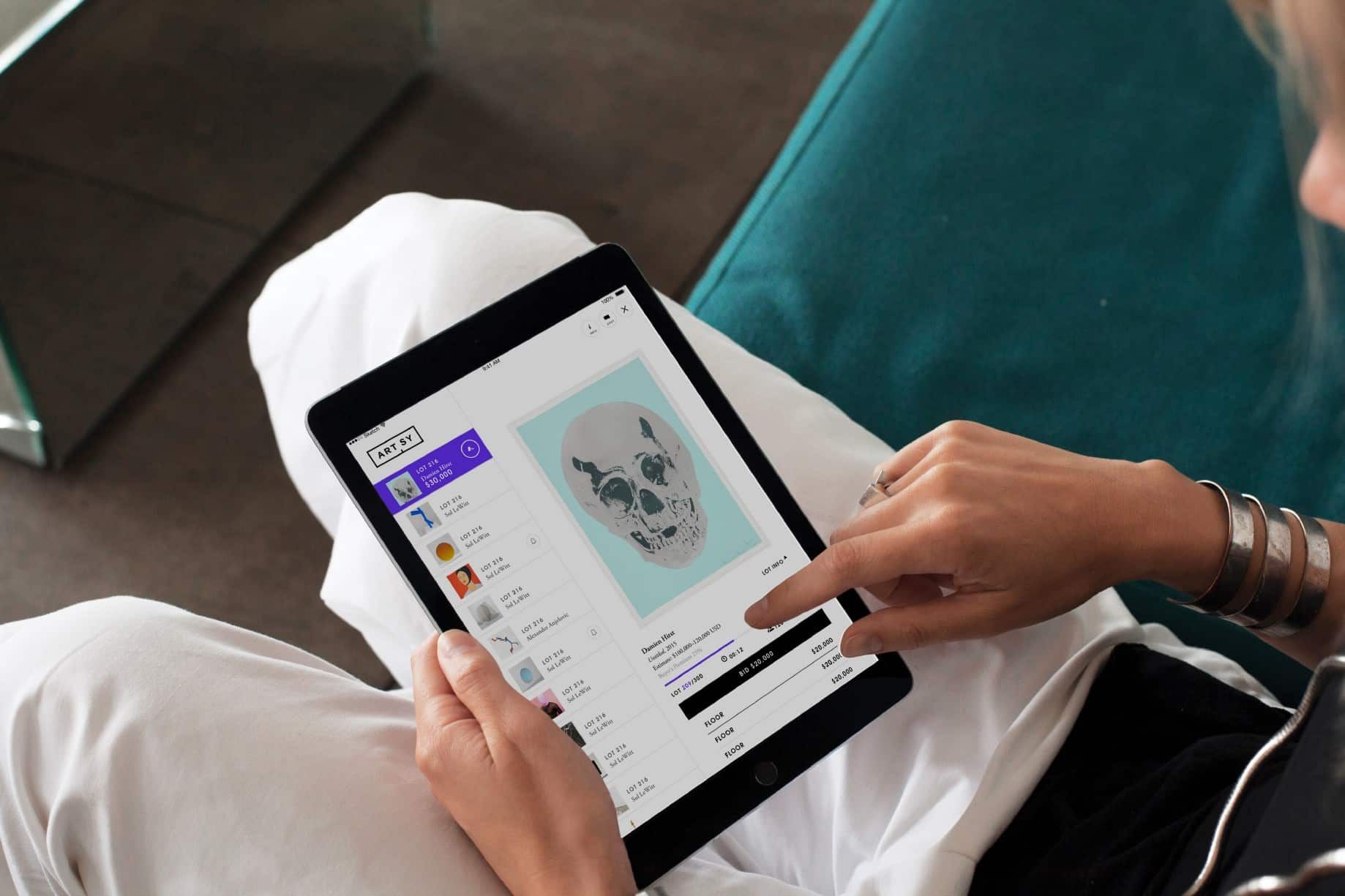 Photo of someone using software on an iPad, and the software resembles the designs from earlier in this post