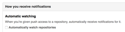 GitHub settings