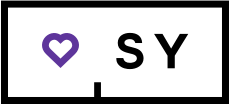 Artsy's logo but it has a heart and it reads "heart-sy"