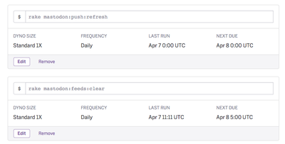 Scheduler for cron jobs